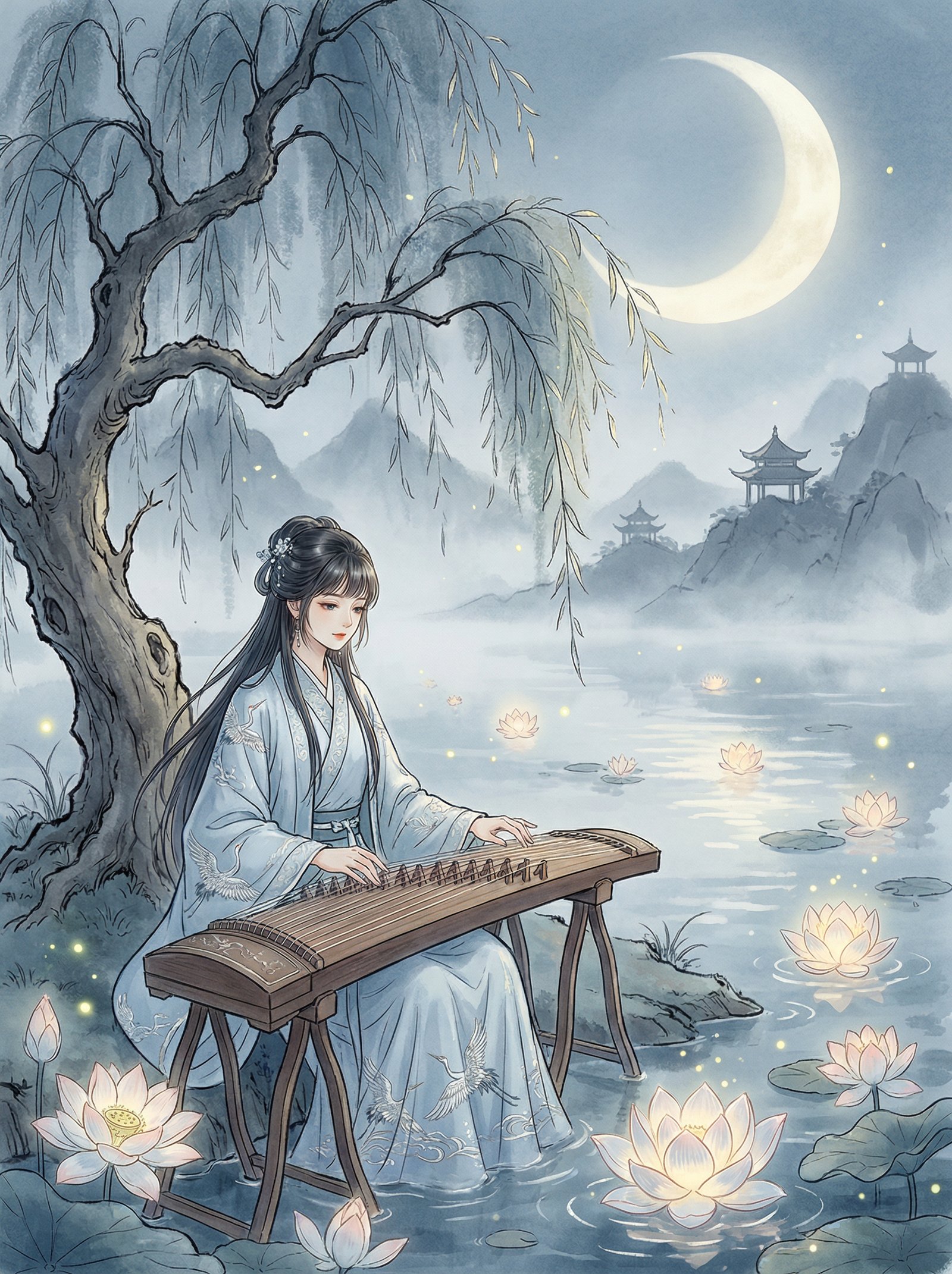 免费看片动漫-月下古筝